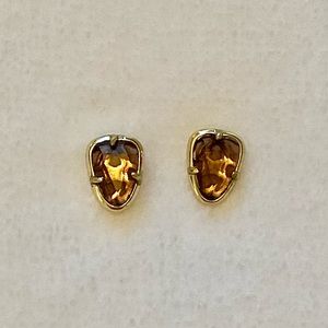 Kendra Scott burnt orange/amber stud earrings